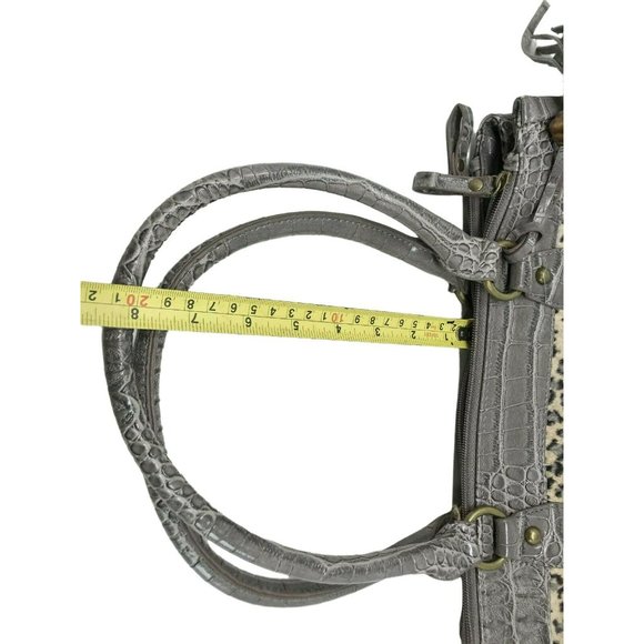 WILD Handbag Faux CROCcodile skin Leather and CHEETAH Print Purse - Picture 8 of 12